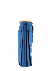 卒業式袴単品レンタル[刺繍]明るい青色に花菱[身長153-157cm]No.980